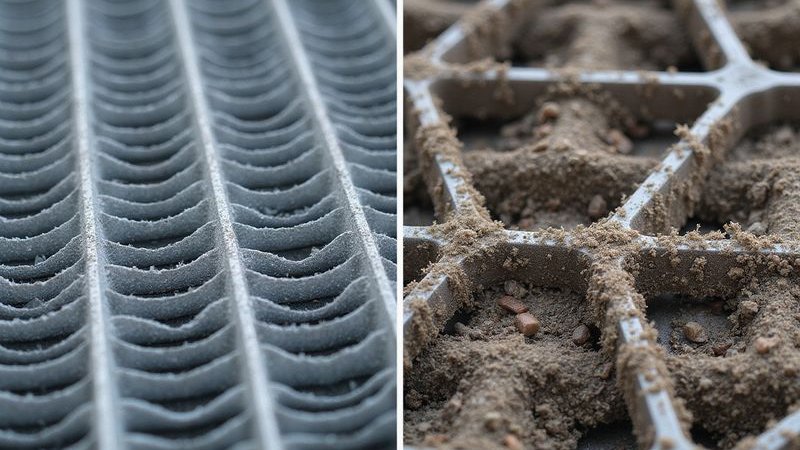 Clean AC coil vs dirty comparison energy efficiency