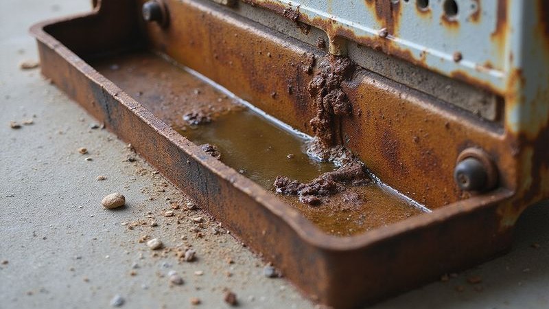 Rusted AC drain pan