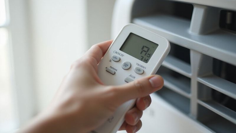 AC remote showing 24 degrees